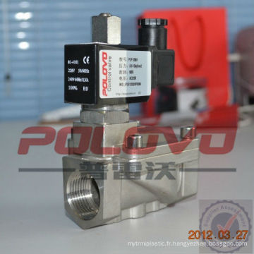 Pilot piston type 1 inch normally open water solenoid valve